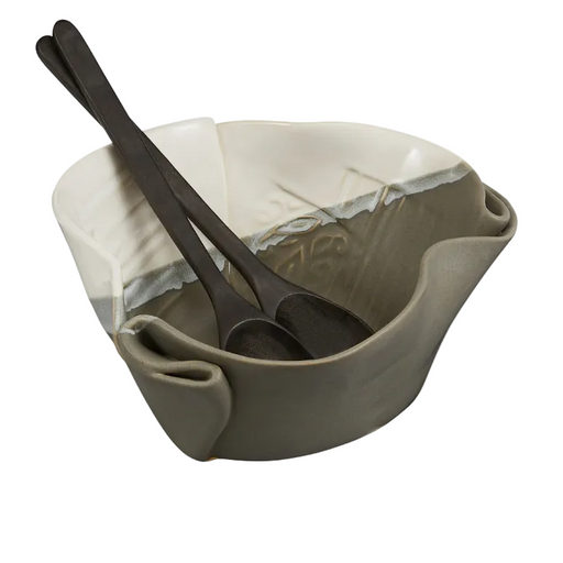 Serving Bowl For Funky Food - Grey and White