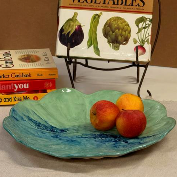 Large Sunflower Platter - Ocean Heirloom Lace