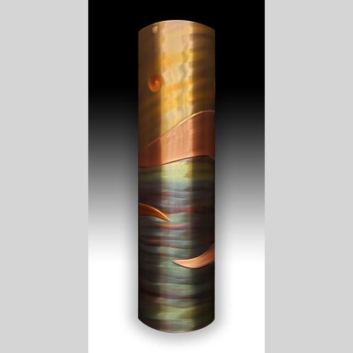 Copper Wall Art - Stormy Seas - 4" x 17"