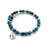 Gemstone Wrap Bracelet - Chrysocolla - Matte - Wave Charm