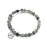 Gemstone Wrap Bracelet - Cloudy Quartz - Matte - Wave Charm