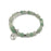 Gemstone Wrap Bracelet - Green Aventurine - Matte - Wave Charm