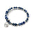 Gemstone Wrap Bracelet - Sodalite - Matte - Wave Charm