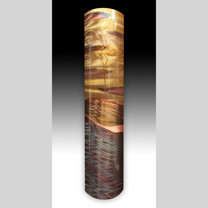 Copper Wall Art - Windswept Tree - 8" x 35"