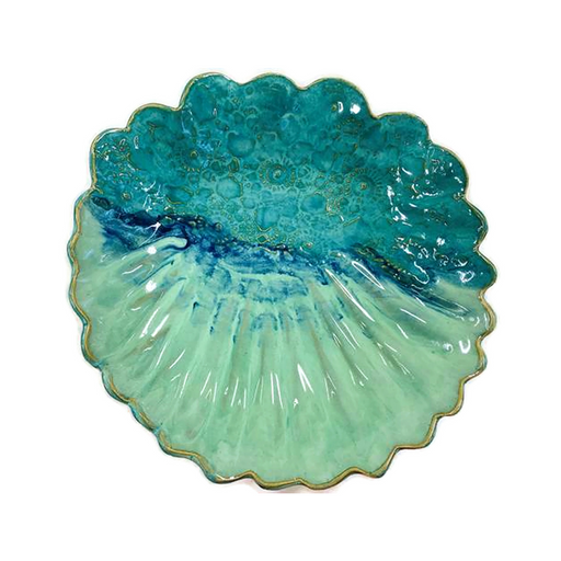 Large Shell Popcorn Bowl - Ocean Heirloom Lace