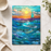 Tempered Glass Cutting Board - Sailboat Sunset - 8x11 inch
