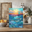 Tempered Glass Cutting Board: Seascape - 11X15