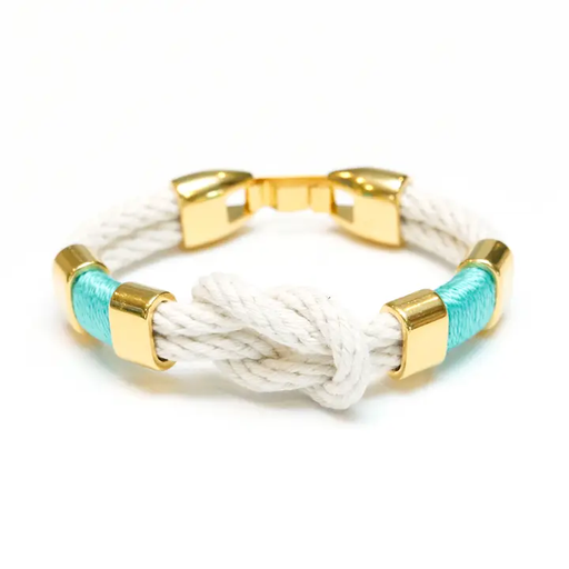 Bracelet - Starboard - Ivory/Turquoise/Gold - Medium