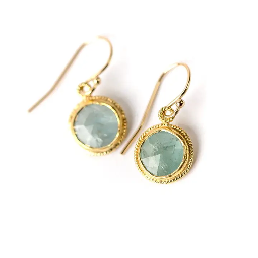 Earrings - Favorites - Aquamarine Bezel - AV