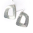 Earrings - Brushed Silver - Statement Squares - AV