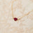 Necklace - Gumdrop 16.5-18.5" Ruby Heart Simple Necklace