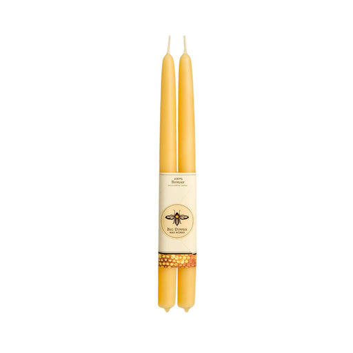 Taper Candles – 100% Pure Beeswax – Hand-Dipped: Natural / Standard (12" x 7/8")
