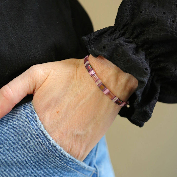PURPLE HAZE - Tila Bead Bracelet | Single: 6.50 Inches - M