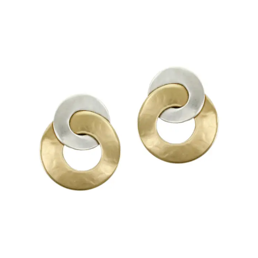 Earrings - Intertwined Wide Ring Posts