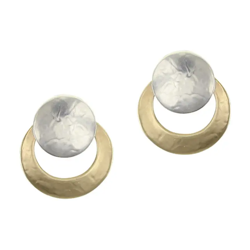 Earrings - Medium Disc with Crescent Posts