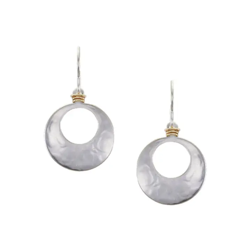 Earrings - Small Wire Wrapped Cutout Disc