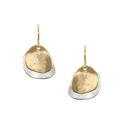 Earrings - Small Layered Organic Discs