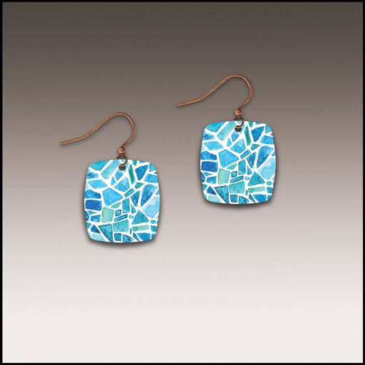 Resort Glass Button Drop Handmade Earrings - HM09S