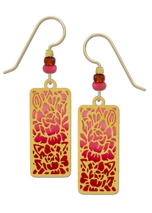 Earrings - GP Floral Design Over Pink