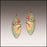 Cherry Moon Leaf Point Handmade Earrings