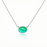 H-Oval Pendant - Polished Aqua
