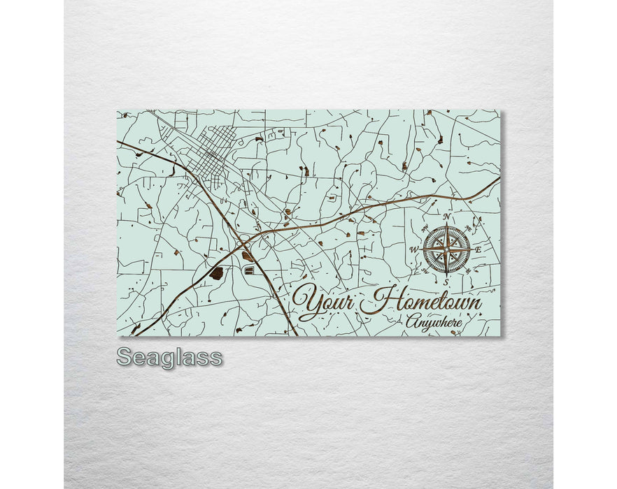 Custom: Engraved Map Dennis Port: Island Oasis / Small (11.25" x 19")