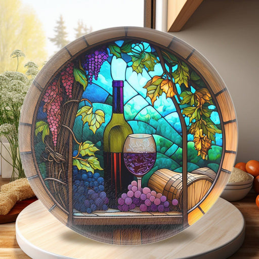 Tempered Glass Cutting Board: Wine - 8