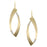 Wire-Wrapped Swoops Earring: Silver Wire Over Brass