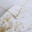 Mini Opal CZ Bar Necklace - Gold Filled: 17"