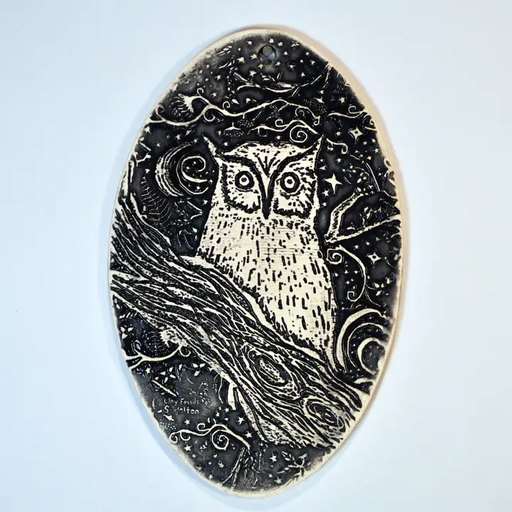 Hanging Tile - Night Owl Vertical - Black