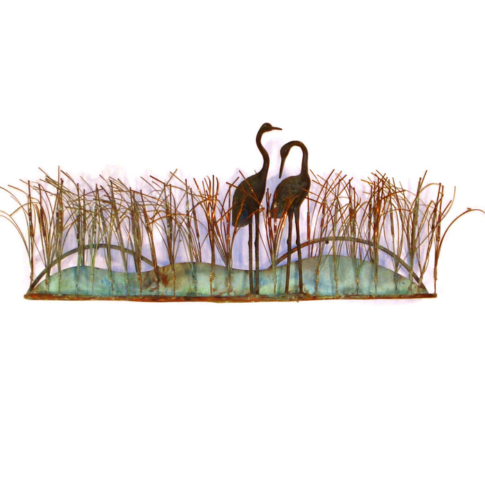 Metal Wall Sculpture - Cranes