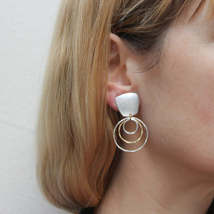 Airy Rings Post Earrings
