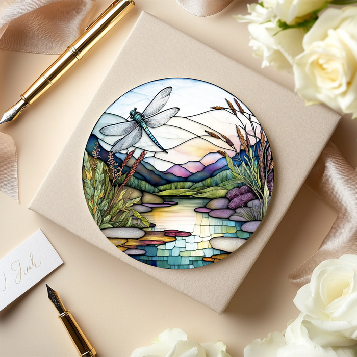 Coaster - Dragonfly Ceramic Coaster - FC