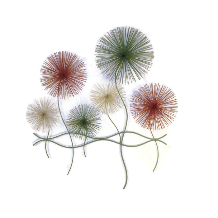 Metal Wall Sculpture - Dandelions - Color