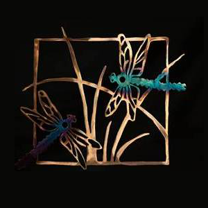 Dragonfly Wall Art - Copper Torch