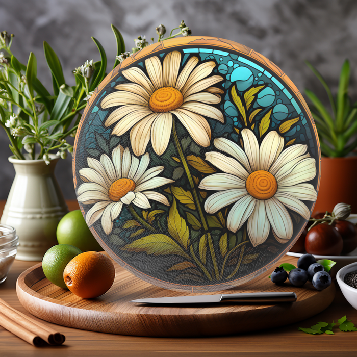 Tempered Glass Cutting Board : Daisy - 8