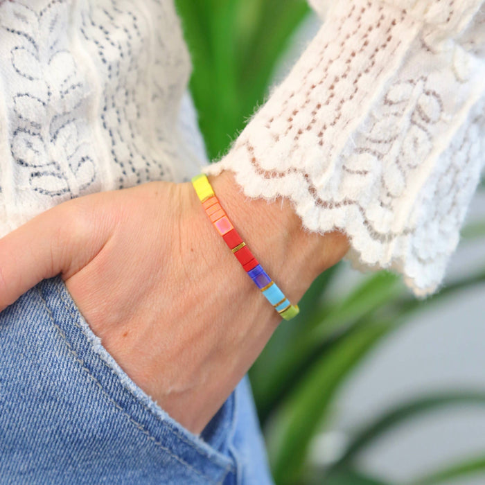 DEDICATION - Tila Bead Bracelet | Single: 6.50 Inches - M