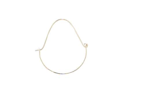 Earrings - Hinged Flat Oval Hoops two sizes available 30mm or 36mm: Sterling Silver / 30mm