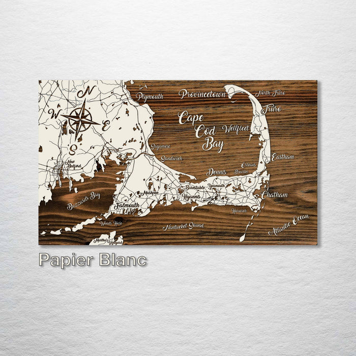 Massachusettes: Cape Cod Bay Map: Island Oasis / Small (11.25" x 19")