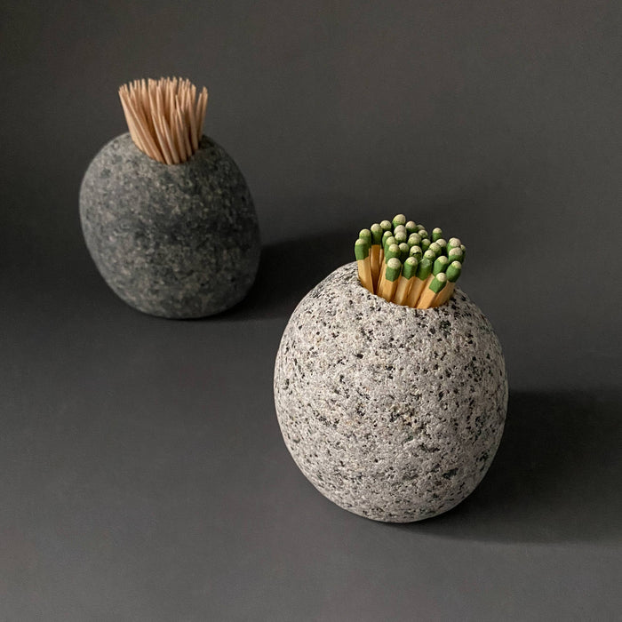 Stone Match Striker & Toothpick Holder
