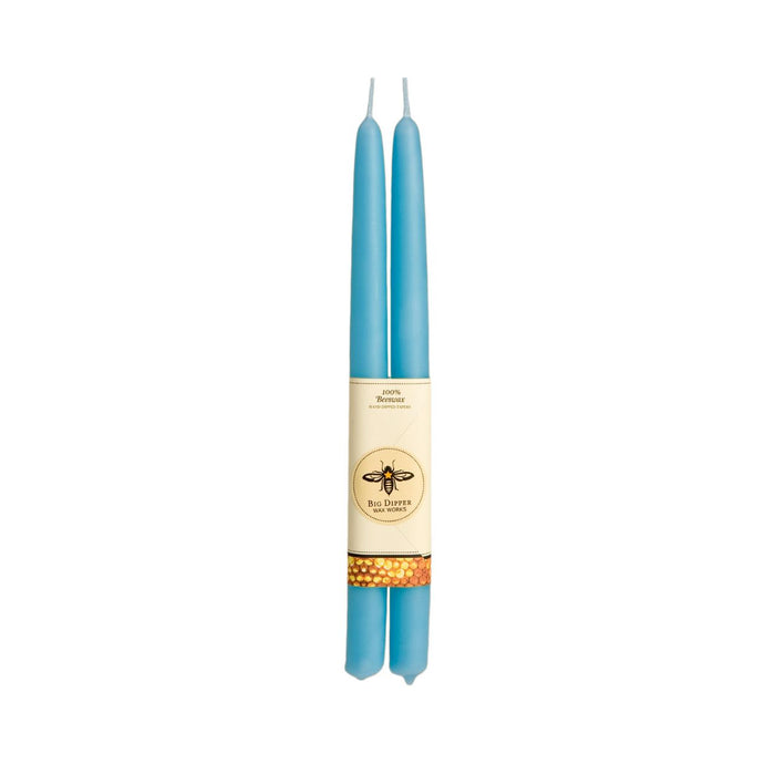 Taper Candles – 100% Pure Beeswax – Hand-Dipped: Sky Blue / Standard (12" x 7/8")