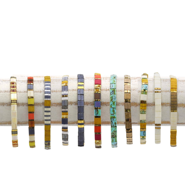 FAR OUT - Tila Bead Bracelet: 6.50 inches - M