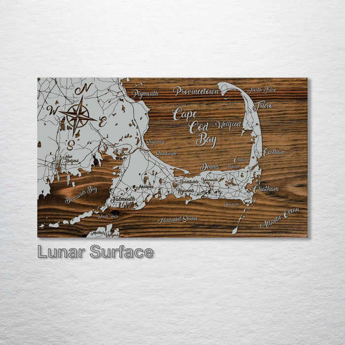 Massachusettes: Cape Cod Bay Map: Island Oasis / Small (11.25" x 19")