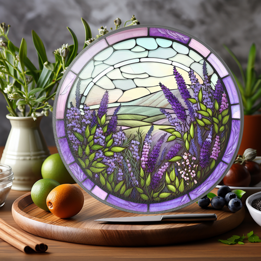Tempered Glass Cutting Board: Lavender - 8