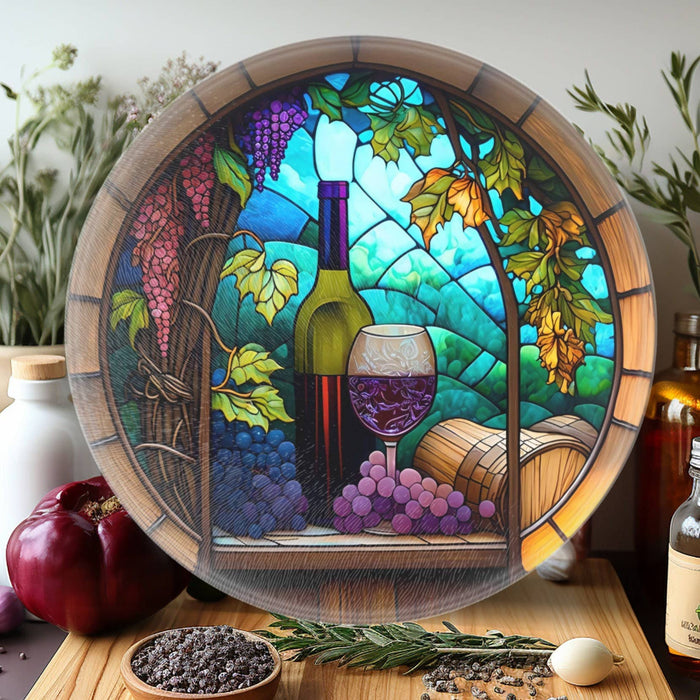 Tempered Glass Cutting Board: Wine - 8