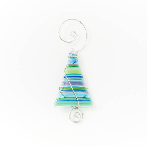Ornament - Mini Striped Tree - Cool