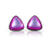 Earrings - Triangle Crystal Stud - Polished Pink - EAR-041-PP