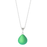 Necklace - Drop Pendant with Frosted Green Crystal - Extra Small - PEN-020-FG