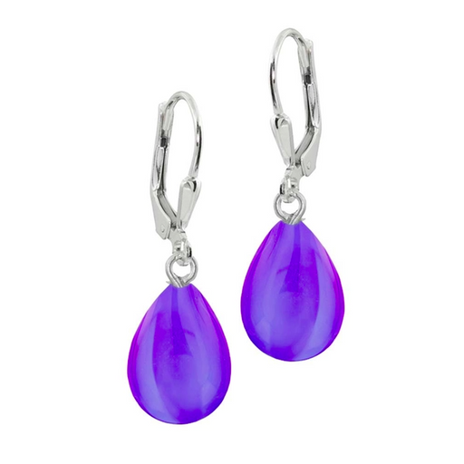 Earrings - Drop Dangle - Polished Violet - EAR-020-PV