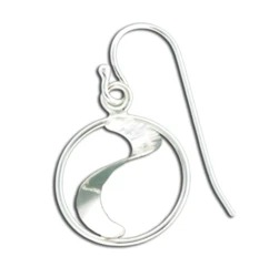 Earrings - Sterling Silver - Circled Staircase - L12-ss